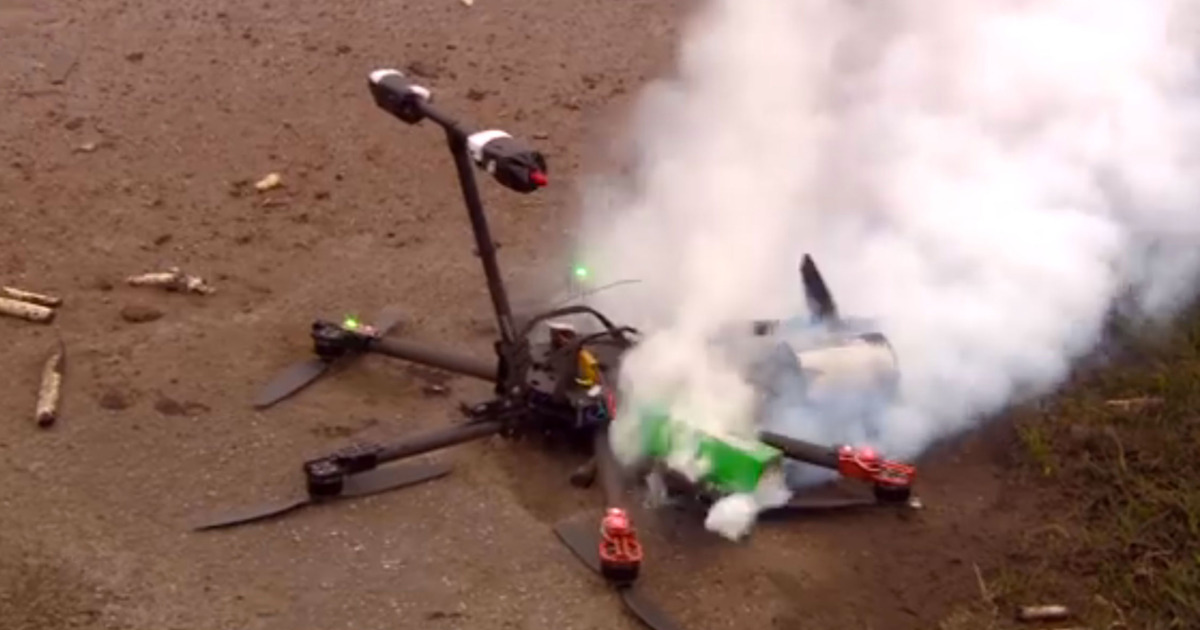 Drone crashes in paris